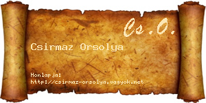 Csirmaz Orsolya névjegykártya