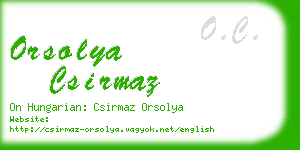 orsolya csirmaz business card